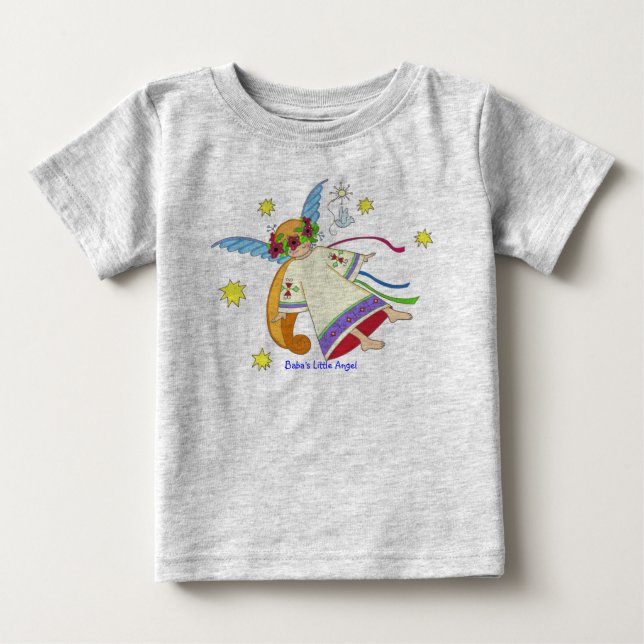 Camiseta Para Bebê Anjo Pequeno da Baba (Frente)