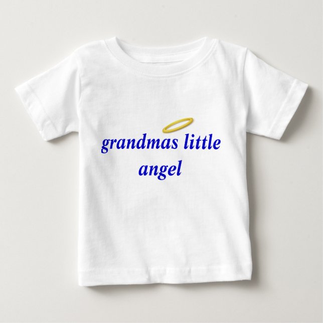 Camiseta Para Bebê anjo pequeno de vovó (Frente)