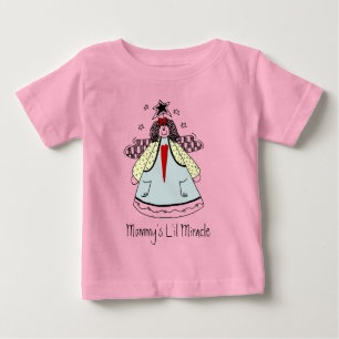 Camiseta Para Bebê Anjo Prim do Preemie do milagre da mamã pouco