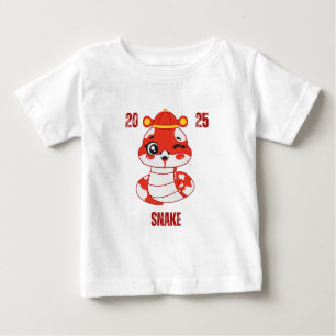 Camiseta Para Bebê Ano da Camisa-T de Cobra 2025