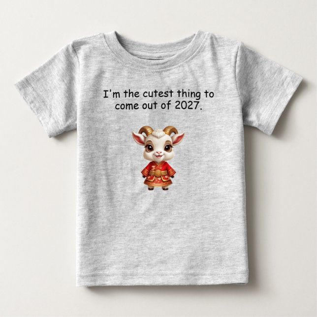 Camiseta Para Bebê Ano do Bode (Frente)