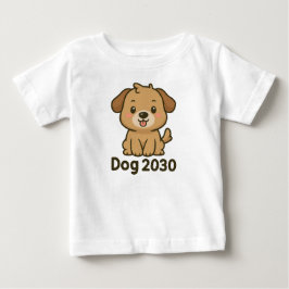 Camiseta Para Bebê Ano do Cão 2030