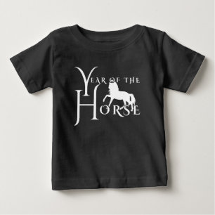 Camiseta Para Bebê Ano do cavalo