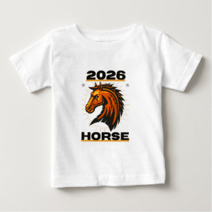 Camiseta Para Bebê Ano do Cavalo 2026