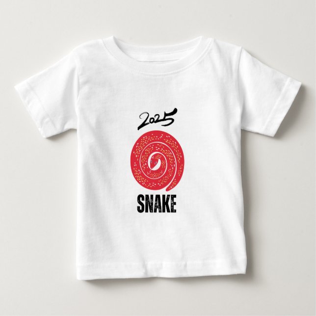 Camiseta Para Bebê Ano do Cobra 2025 (Frente)