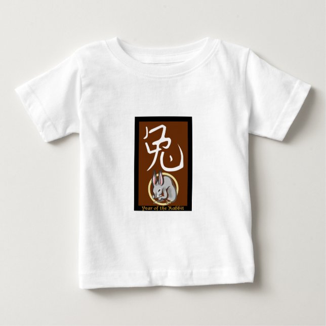 Camiseta Para Bebê Ano do Coelho (Frente)