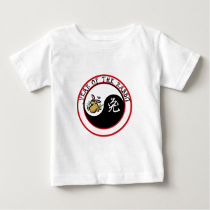 Camiseta Para Bebê Ano do Coelho - yinyang