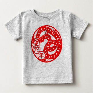 Camiseta Para Bebê Ano Do Tee Da Criança Da Cobra