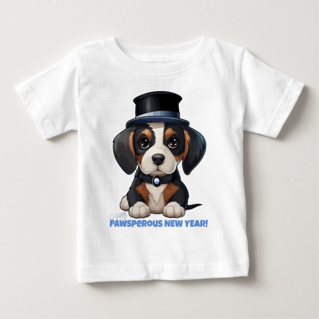 Camiseta Para Bebê Ano do Woofs! (Frente)