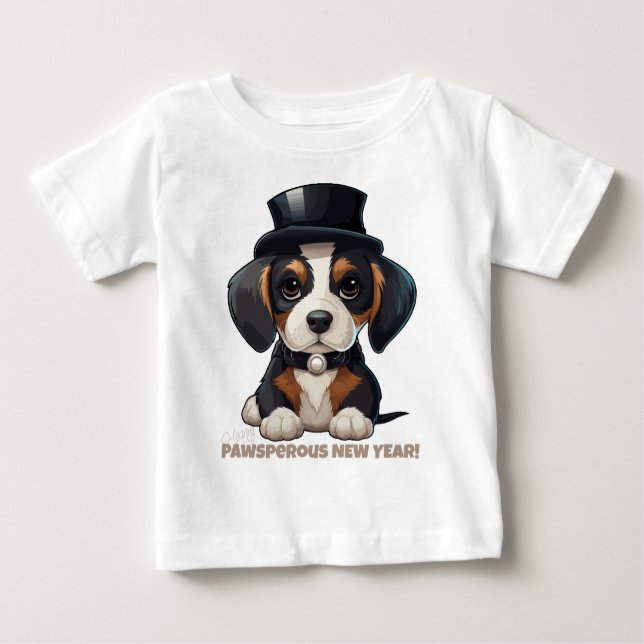 Camiseta Para Bebê Ano do Woofs! (Frente)