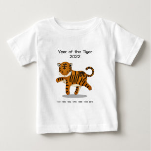 Camiseta Para Bebê Ano do Zodíaco Cute 2022