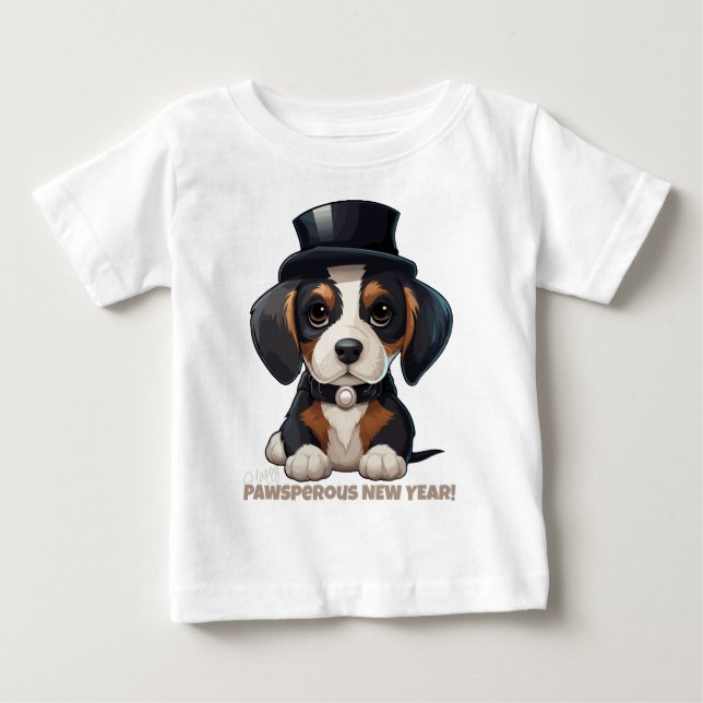 Camiseta Para Bebê Ano dos Woofs! (Frente)