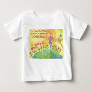 Camiseta Para Bebê Ano Leap Rhyme Ruffle Tee