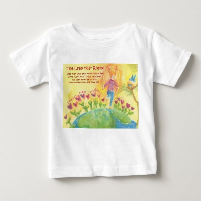 Camiseta Para Bebê Ano Leap Rhyme Ruffle Tee (Frente)