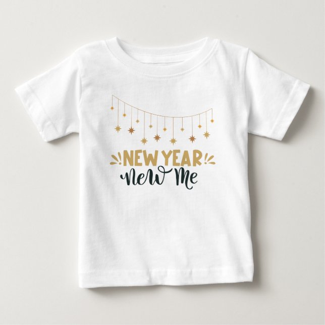 Camiseta Para Bebê Ano Novo (Frente)