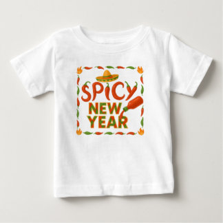 Camiseta Para Bebê Ano Novo Apimentado