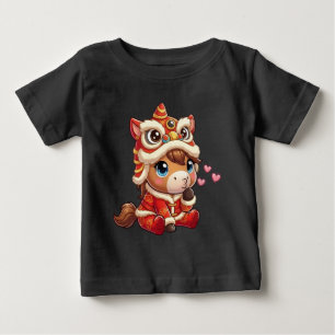 Camiseta Para Bebê Ano Novo Chinês Cavalo 2026 Zodíaco