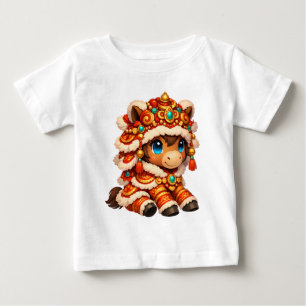 Camiseta Para Bebê Ano Novo Chinês Cavalo 2026 Zodíaco