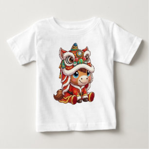 Camiseta Para Bebê Ano Novo Chinês Cavalo 2026 Zodíaco