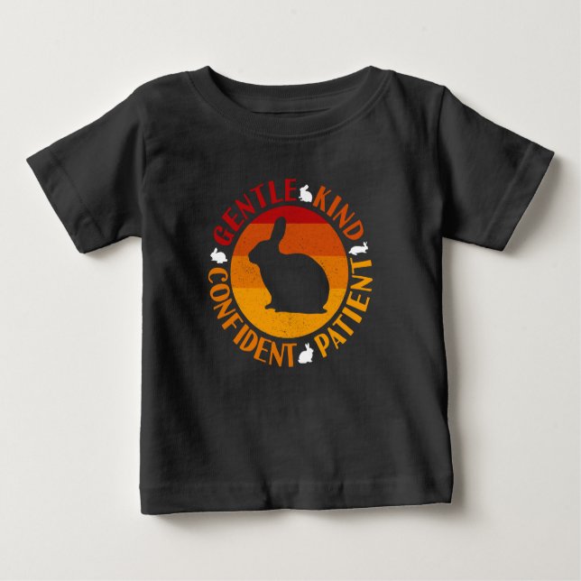 Camiseta Para Bebê Ano Novo Chinês dos Traços de Coelho (Frente)