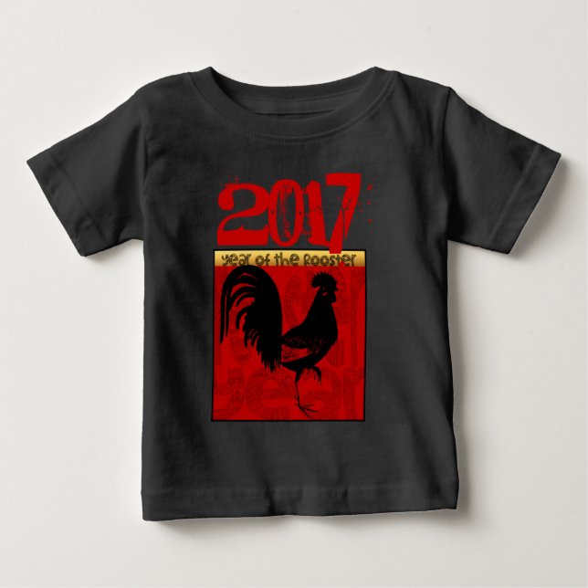 Camiseta Para Bebê Ano Novo Chinês Personalizado 2017 do Hoodie Roost (Frente)