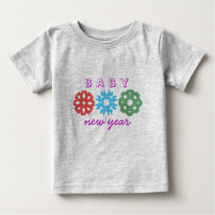 Camiseta Para Bebê Ano novo do bebê do Kat do karaté