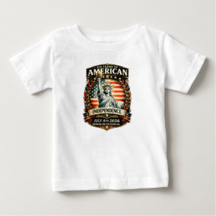 Camiseta Para Bebê Anos de Independência Americana – 4 de julho de 20