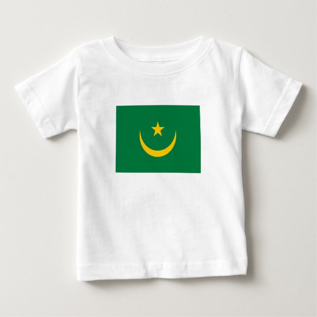 Camiseta Para Bebê Antiga bandeira da Mauritânia (Frente)