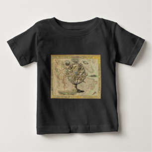 Camiseta Para Bebê Antigo Mapa da América Britânica Explorar Urso Pol