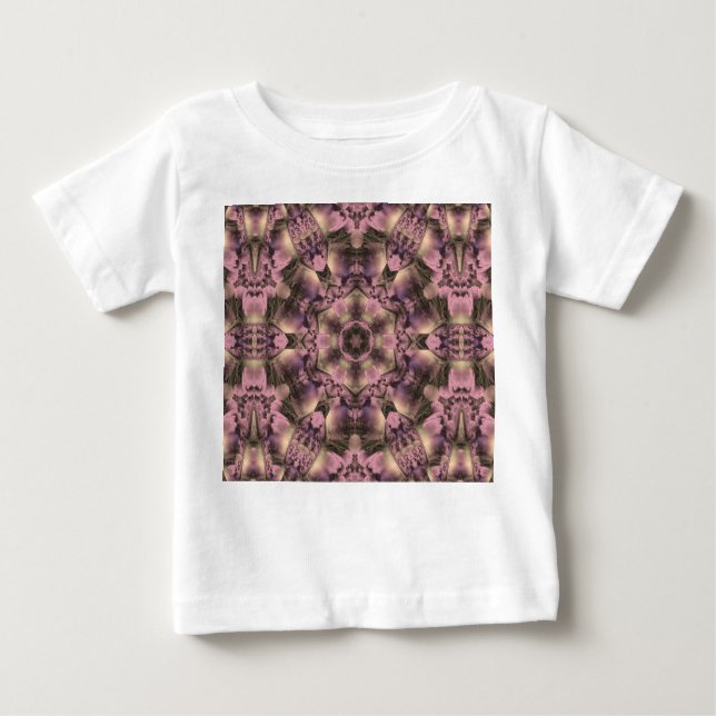 Camiseta Para Bebê Antiguidade Rosa Vitoriana (Frente)