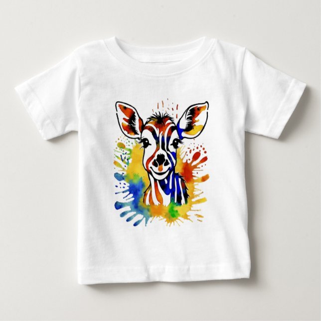 Camiseta Para Bebê Antoílope cor-de-água engraçada (Frente)