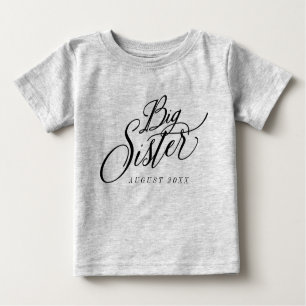 Camiseta Para Bebê Anúncio de Data de Vencimento Personalizada da Irm