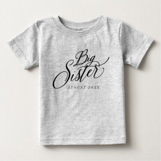 Camiseta Para Bebê Anúncio de Data de Vencimento Personalizada da Irm