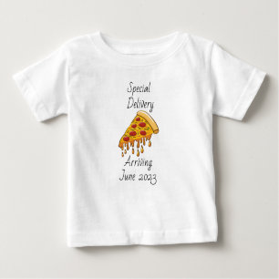 Camiseta Para Bebê Anúncio de entrega especial Pizza Baby
