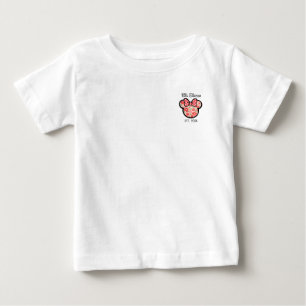 Camiseta Para Bebê Anúncio de Irmã Mais Velha Arco e Orelhas de Rato