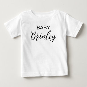 Camiseta Para Bebê Anúncio de nome personalizado de Bebê, Menina, Men