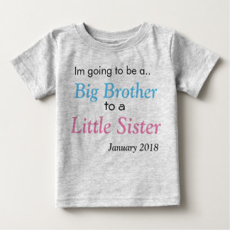 Camiseta Para Bebê Anúncio do irmão maior