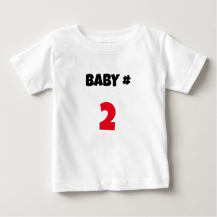 Camiseta Para Bebê Anúncio personalizável do nº do bebê