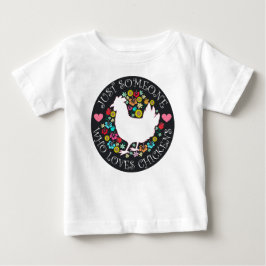 Camiseta Para Bebê Apenas Alguém Que Ama Galinhas