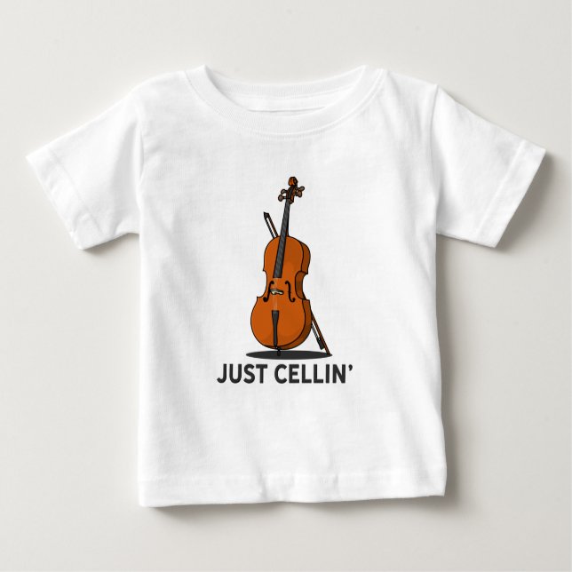 Camiseta Para Bebê Apenas Cellin Cellist Performance Music Cello (Frente)