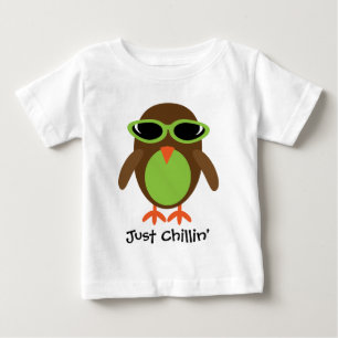 Camiseta Para Bebê Apenas coruja de Chillin com máscaras