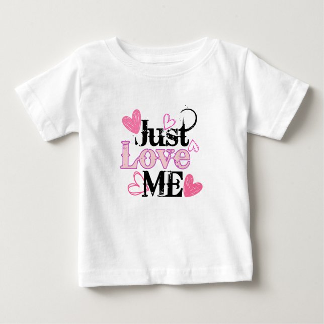 Camiseta Para Bebê Apenas Me Ame 02.w. (Frente)