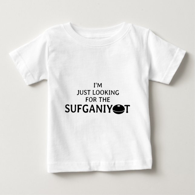 Camiseta Para Bebê Apenas olhando - preto (Frente)