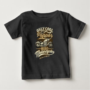 Camiseta Para Bebê Apenas Poppos Legal andam de motocicleta para vov