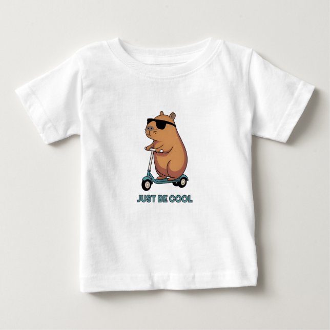 Camiseta Para Bebê Apenas seja Legal" urso ciclismo DESGIN (Frente)