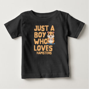Camiseta Para Bebê Apenas um menino que ama hamsters crianças