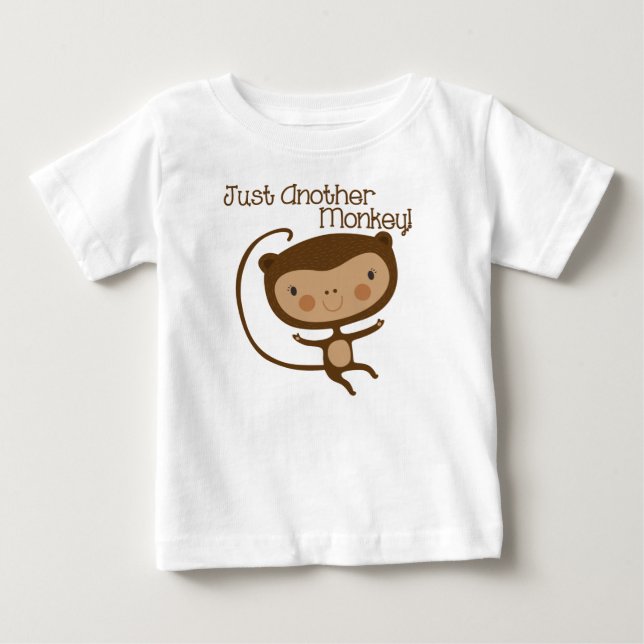 Camiseta Para Bebê Apenas um outro macaco (Frente)