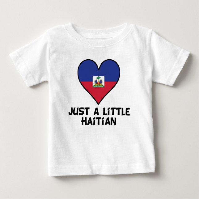 Camiseta Para Bebê Apenas um pouco haitiano (Frente)