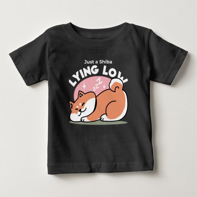 Camiseta Para Bebê Apenas um Shiba Mente Baixo: Design de Shiba Inu C (Frente)