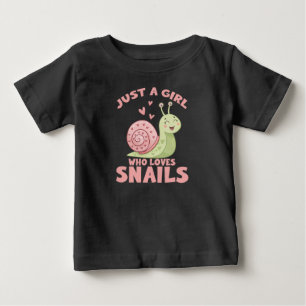 Camiseta Para Bebê Apenas uma Garota que Ama Caracóis